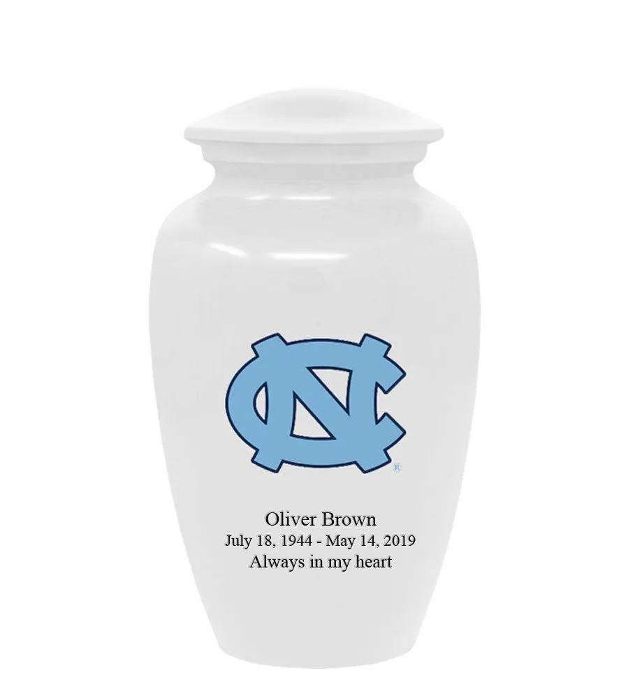 Fan Series - University of North Carolina Tar Heels White Memorial Cremation Urn - IUUNC100