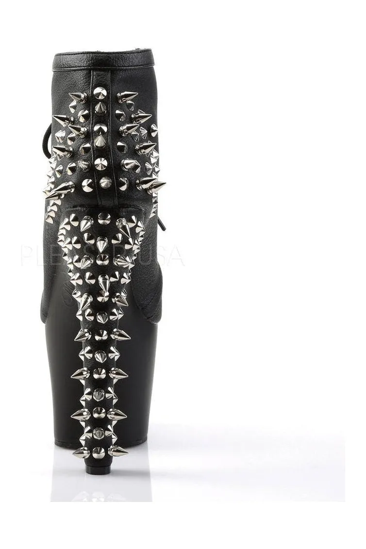 FEARLE700-28 Platform Boot  | Black Faux Leather