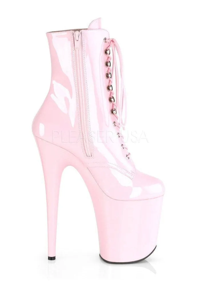FLAMINGO-1020 Platform Ankle Boot | Pink Patent