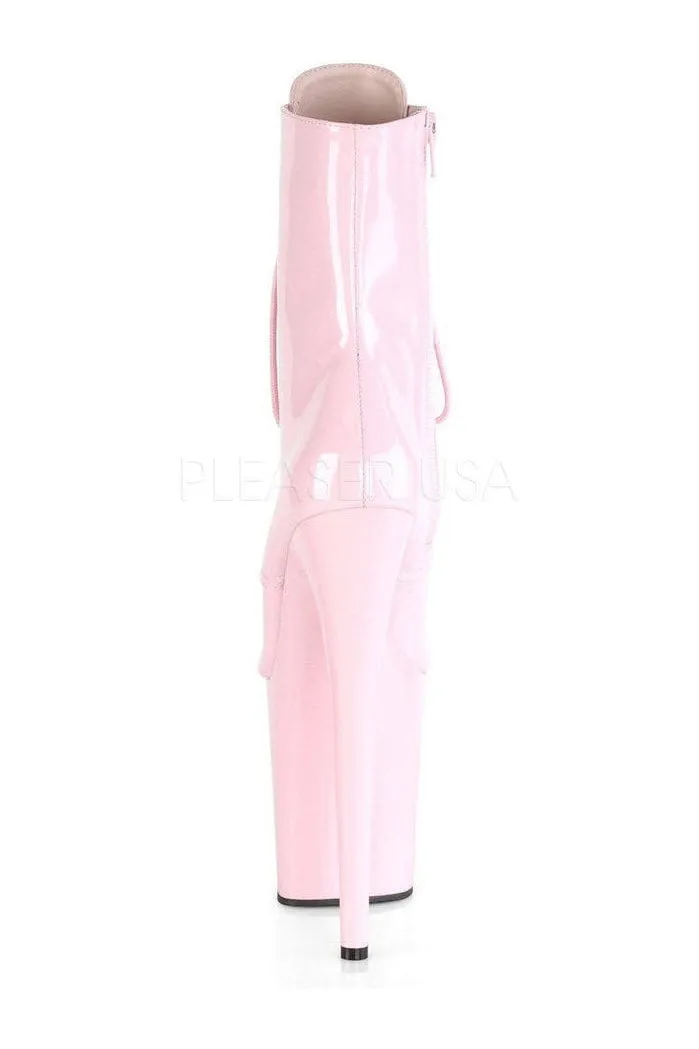 FLAMINGO-1020 Platform Ankle Boot | Pink Patent