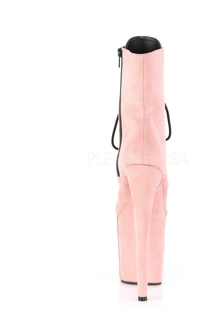 FLAMINGO-1020FS Platform Ankle Boot | Fuchsia Faux Leather