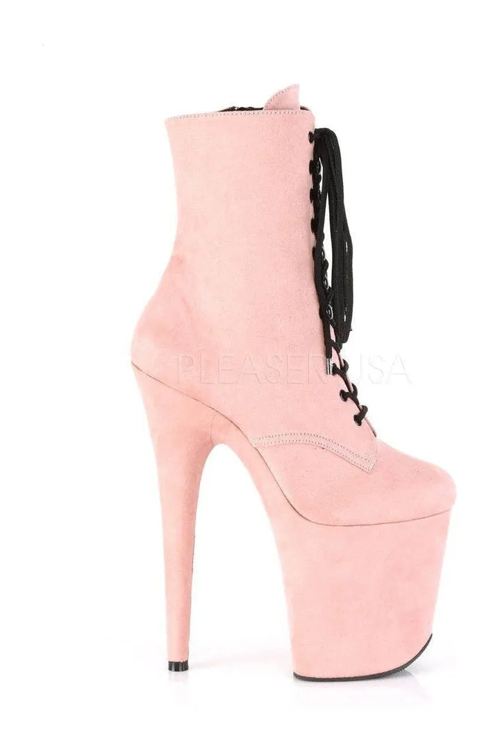 FLAMINGO-1020FS Platform Ankle Boot | Fuchsia Faux Leather