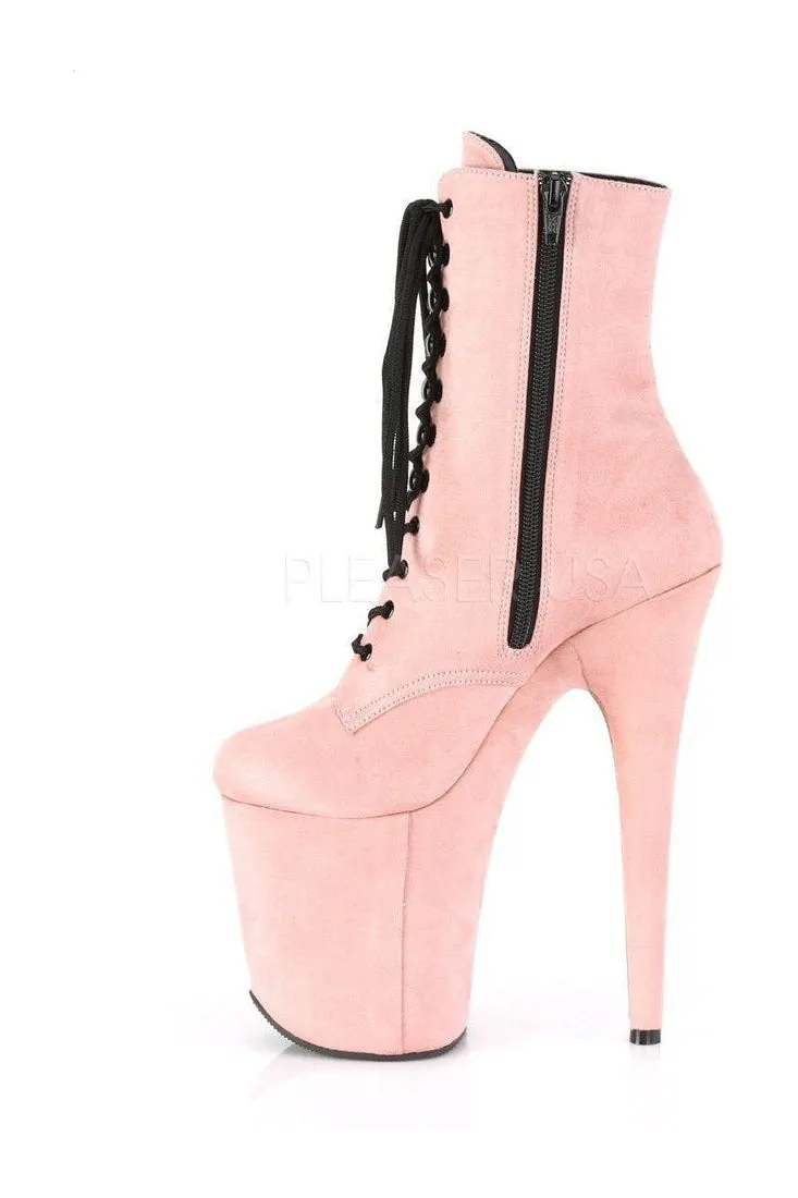 FLAMINGO-1020FS Platform Ankle Boot | Fuchsia Faux Leather