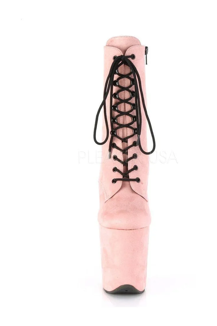 FLAMINGO-1020FS Platform Ankle Boot | Fuchsia Faux Leather