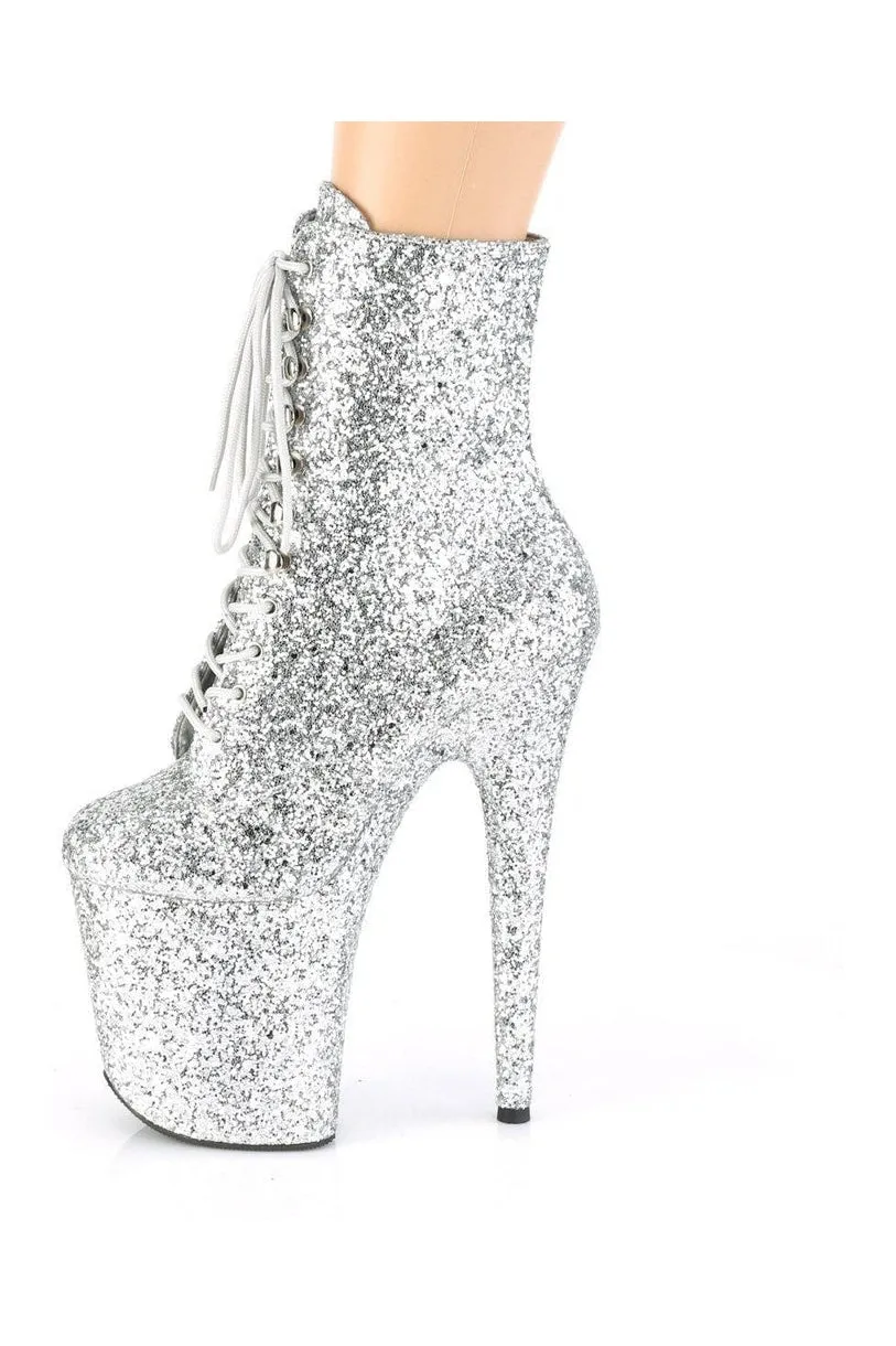 FLAMINGO-1020GWR Ankle Boot | Silver Glitter