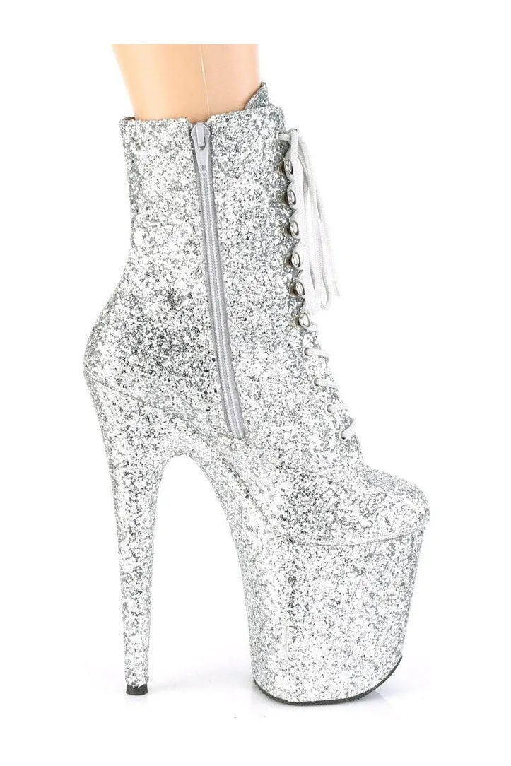 FLAMINGO-1020GWR Ankle Boot | Silver Glitter