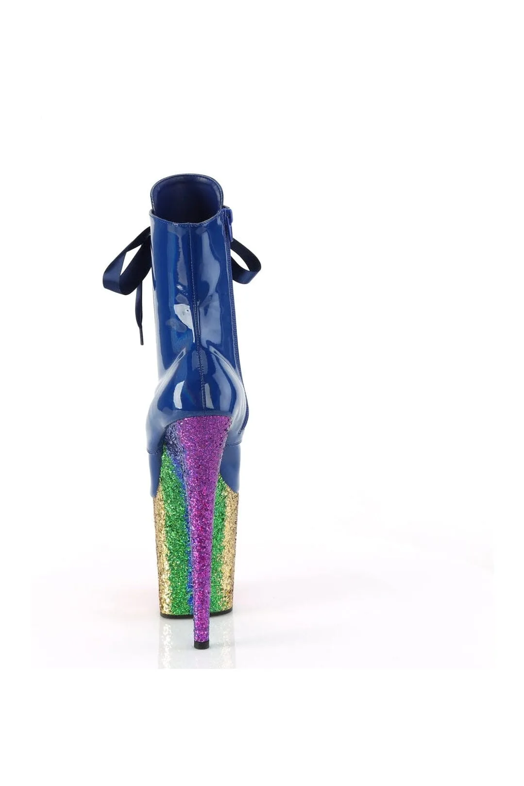 FLAMINGO-1020HG Blue Patent Ankle Boot