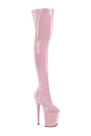 FLAMINGO-3000 Pink Patent Thigh Boot