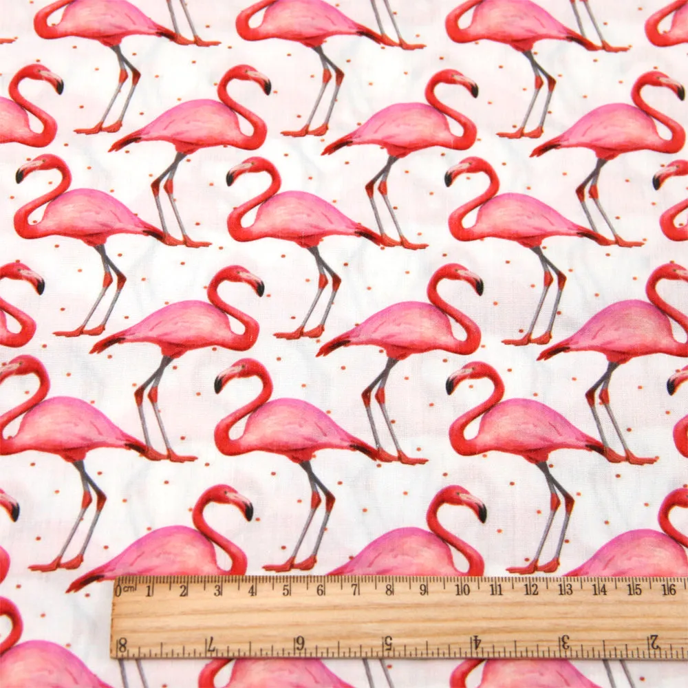Flamingo Theme Printed Fabric