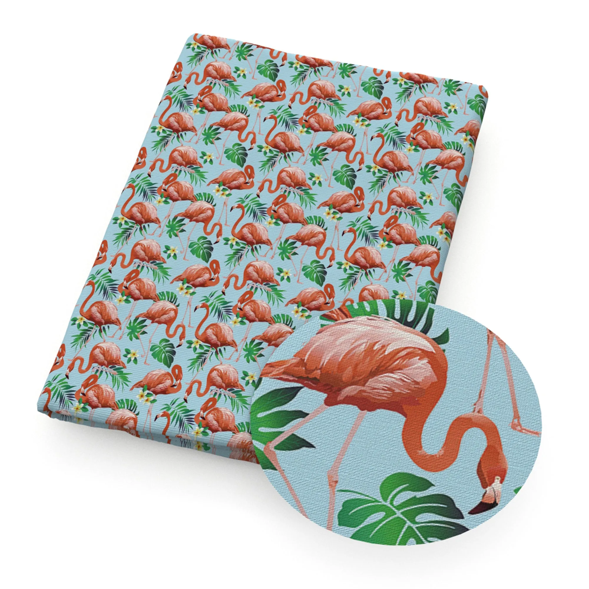 Flamingo Theme Printed Fabric