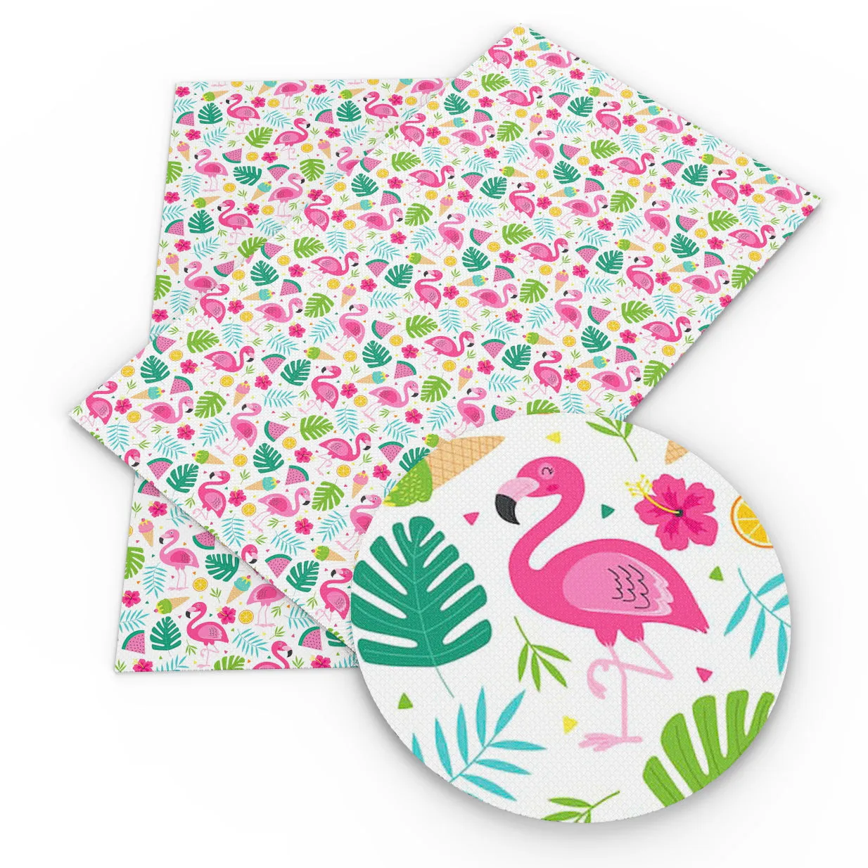 Flamingo Theme Printed Fabric