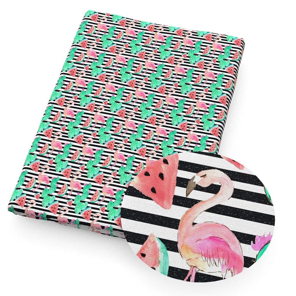 Flamingo Theme Printed Fabric