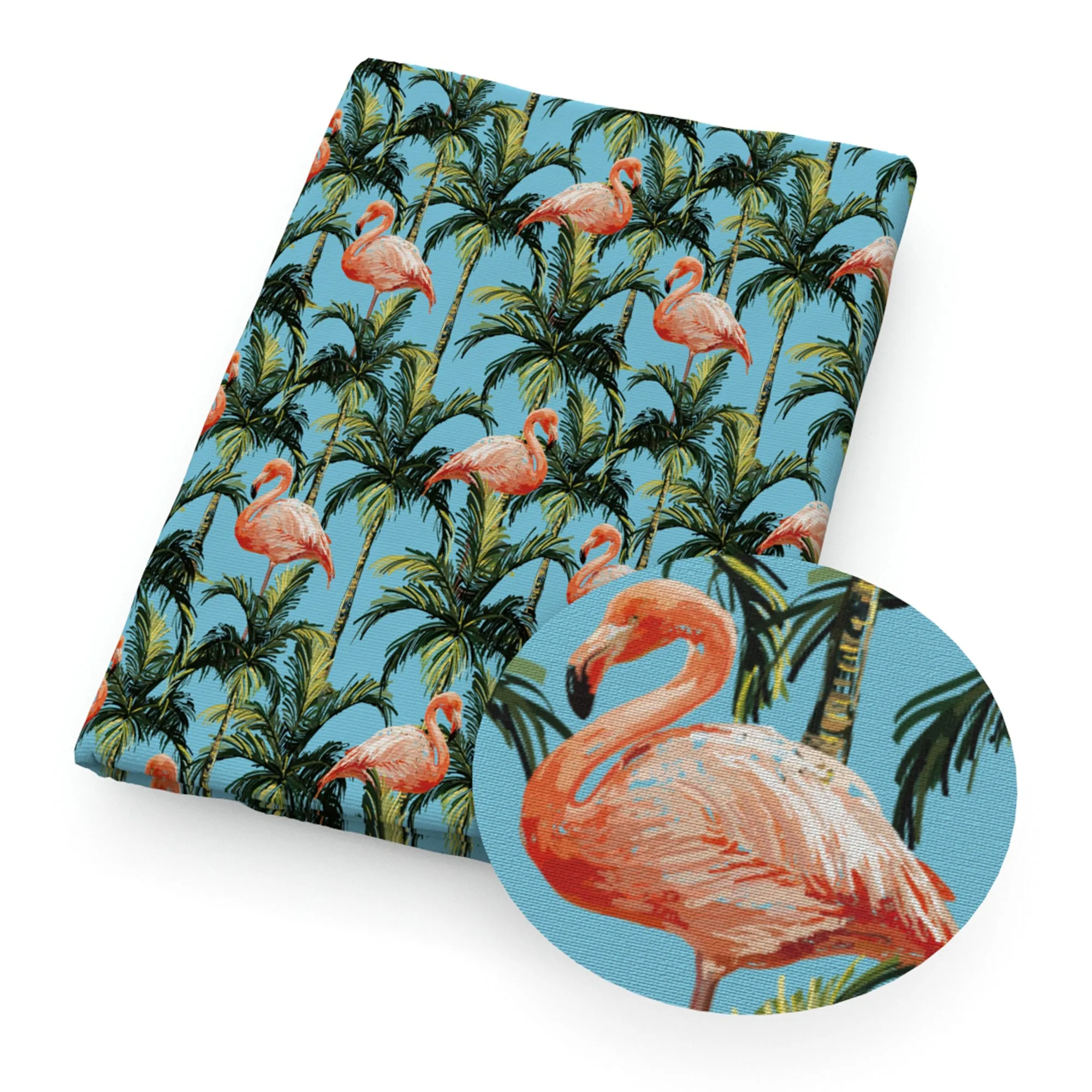 Flamingo Theme Printed Fabric