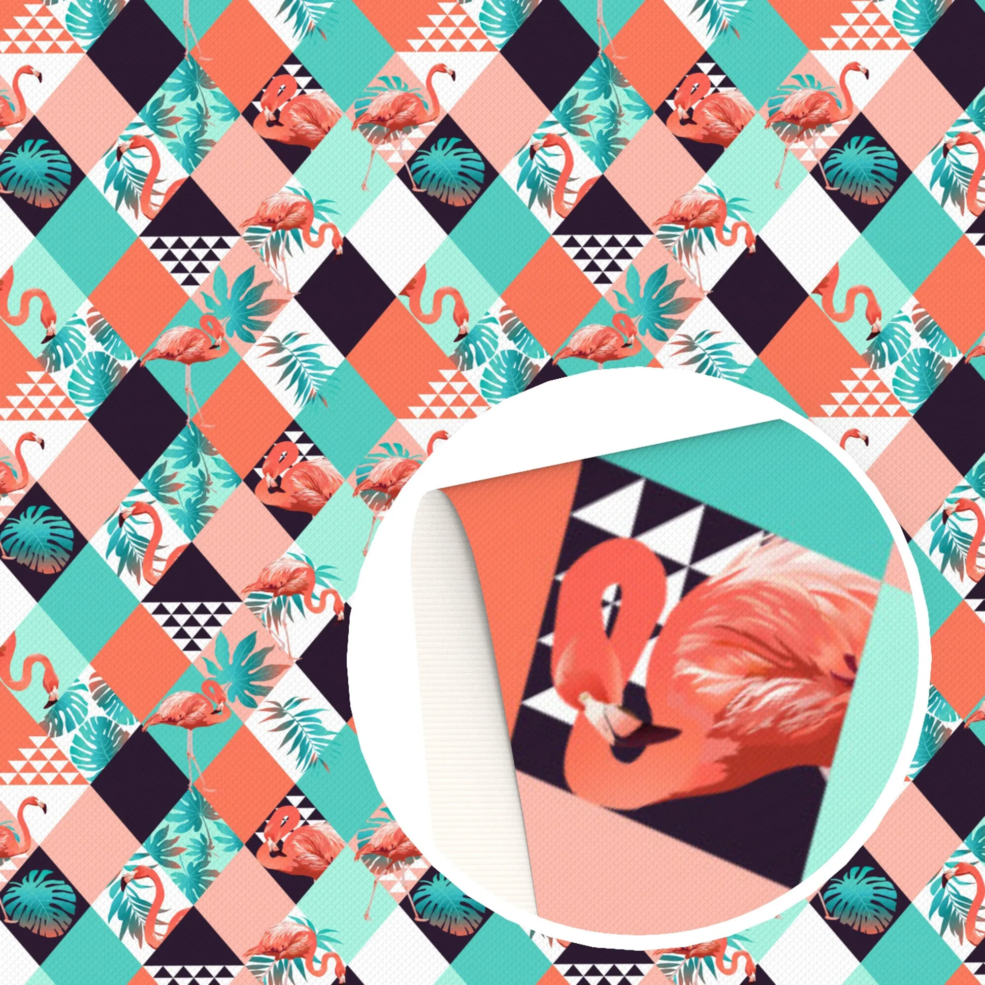 Flamingo Theme Printed Fabric
