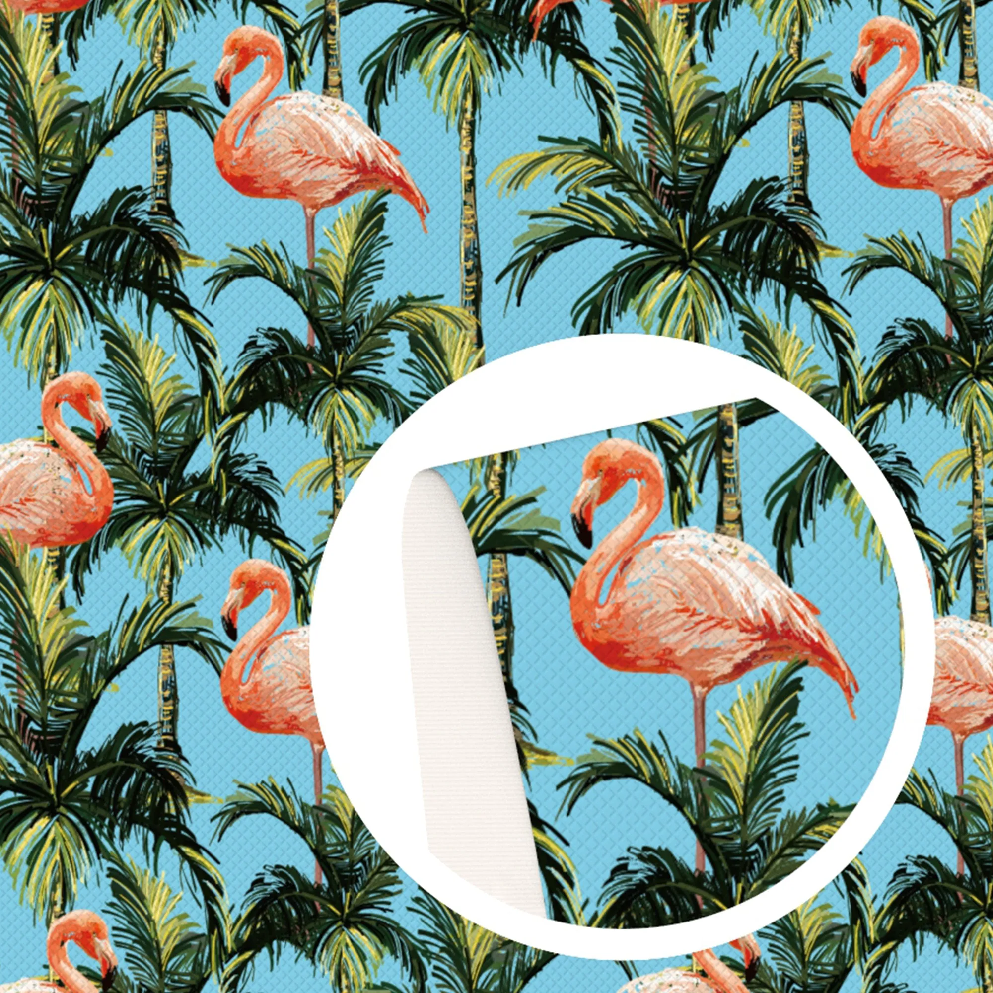 Flamingo Theme Printed Fabric
