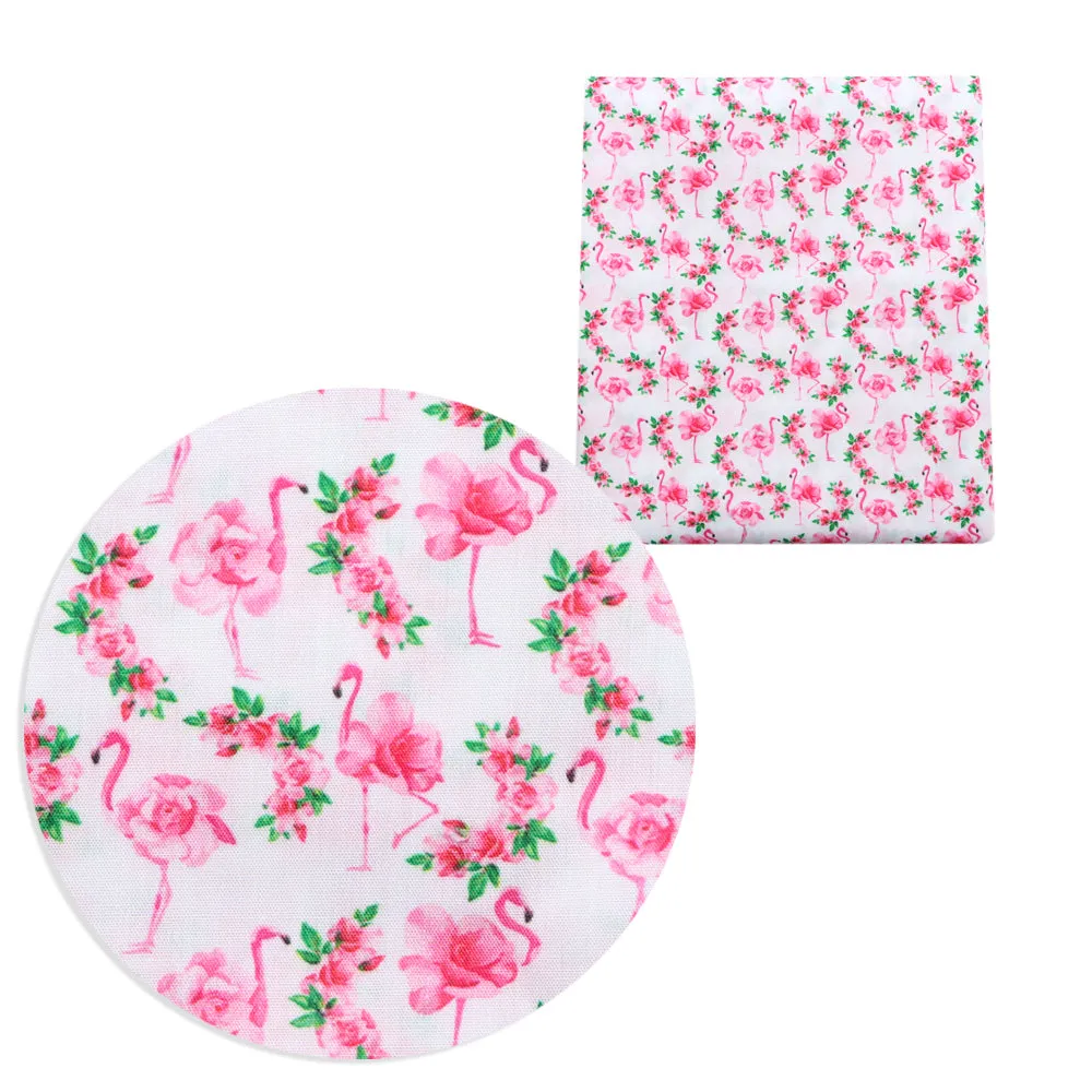 Flamingo Theme Printed Fabric