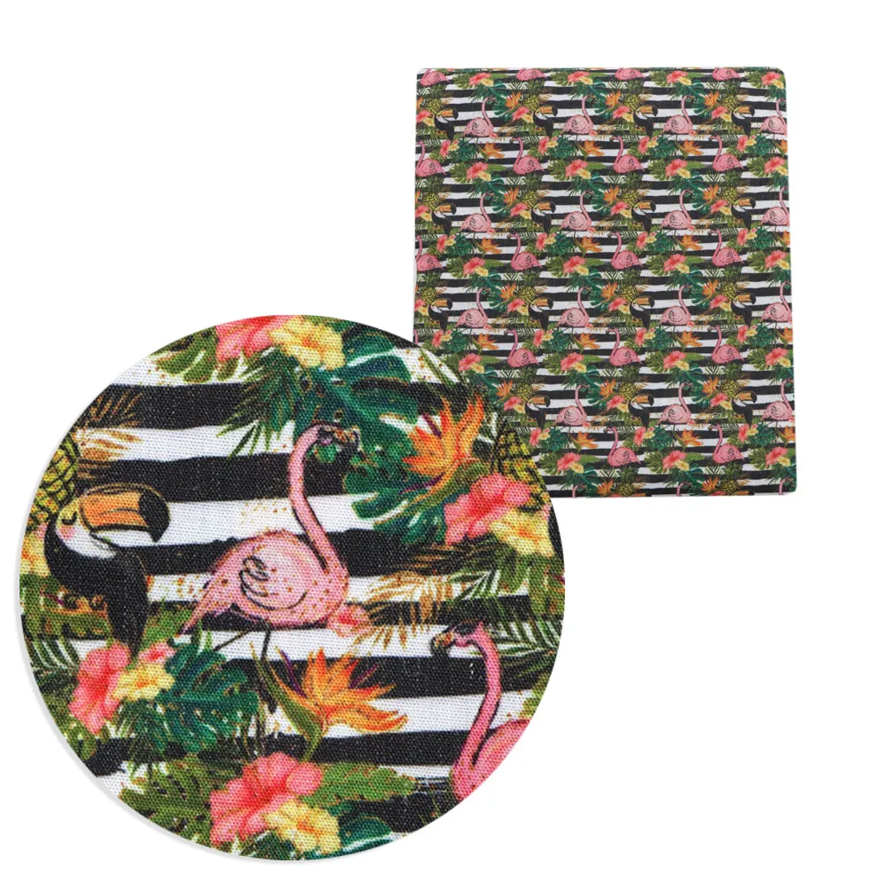 Flamingo Theme Printed Fabric