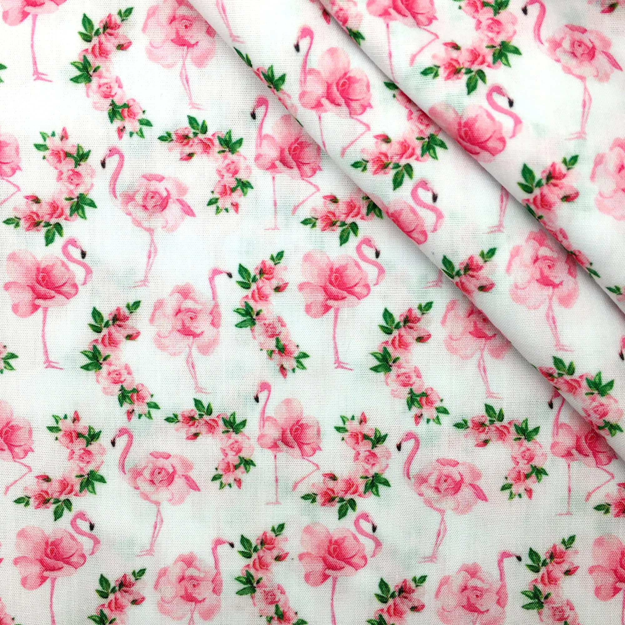 Flamingo Theme Printed Fabric