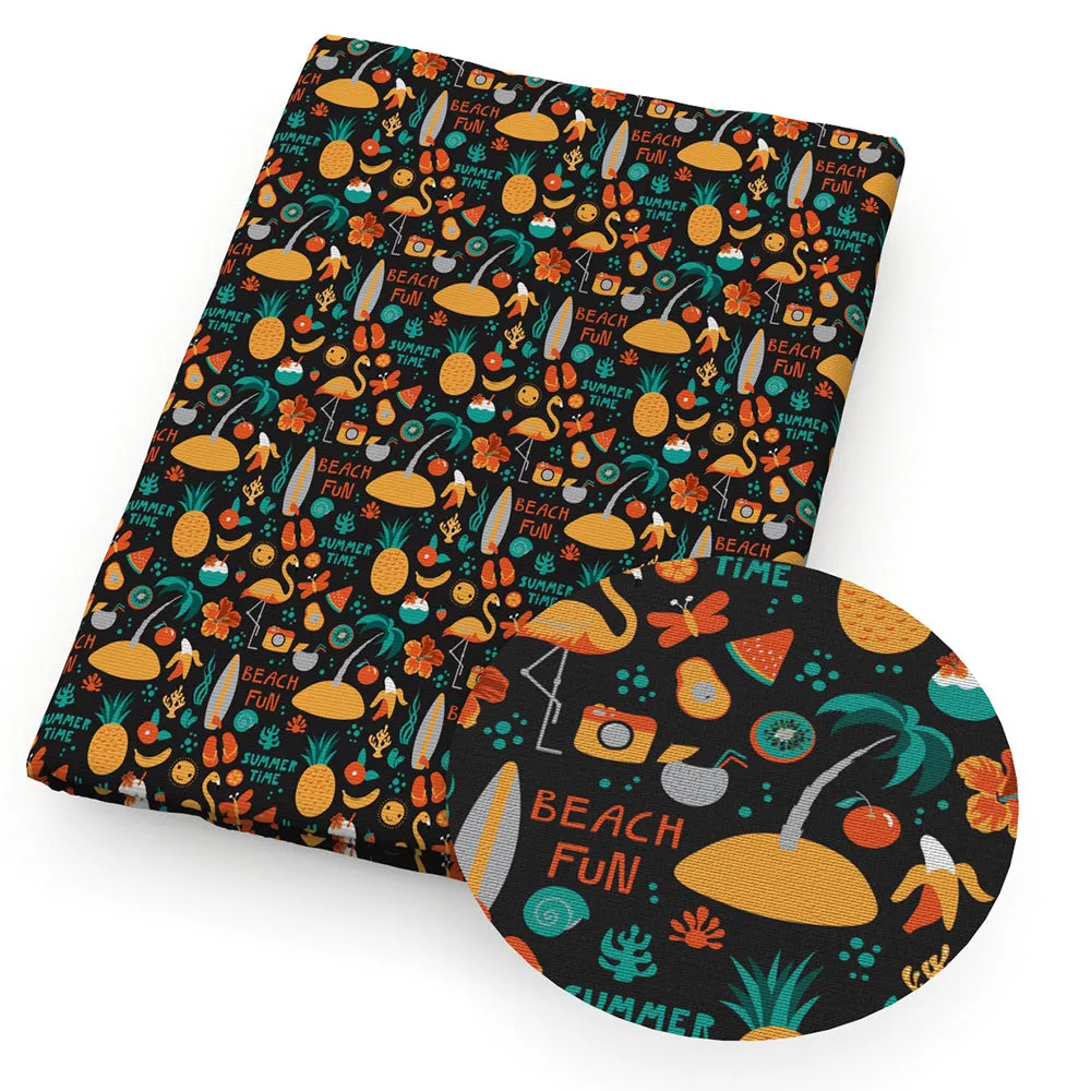 Flamingo Theme Printed Fabric