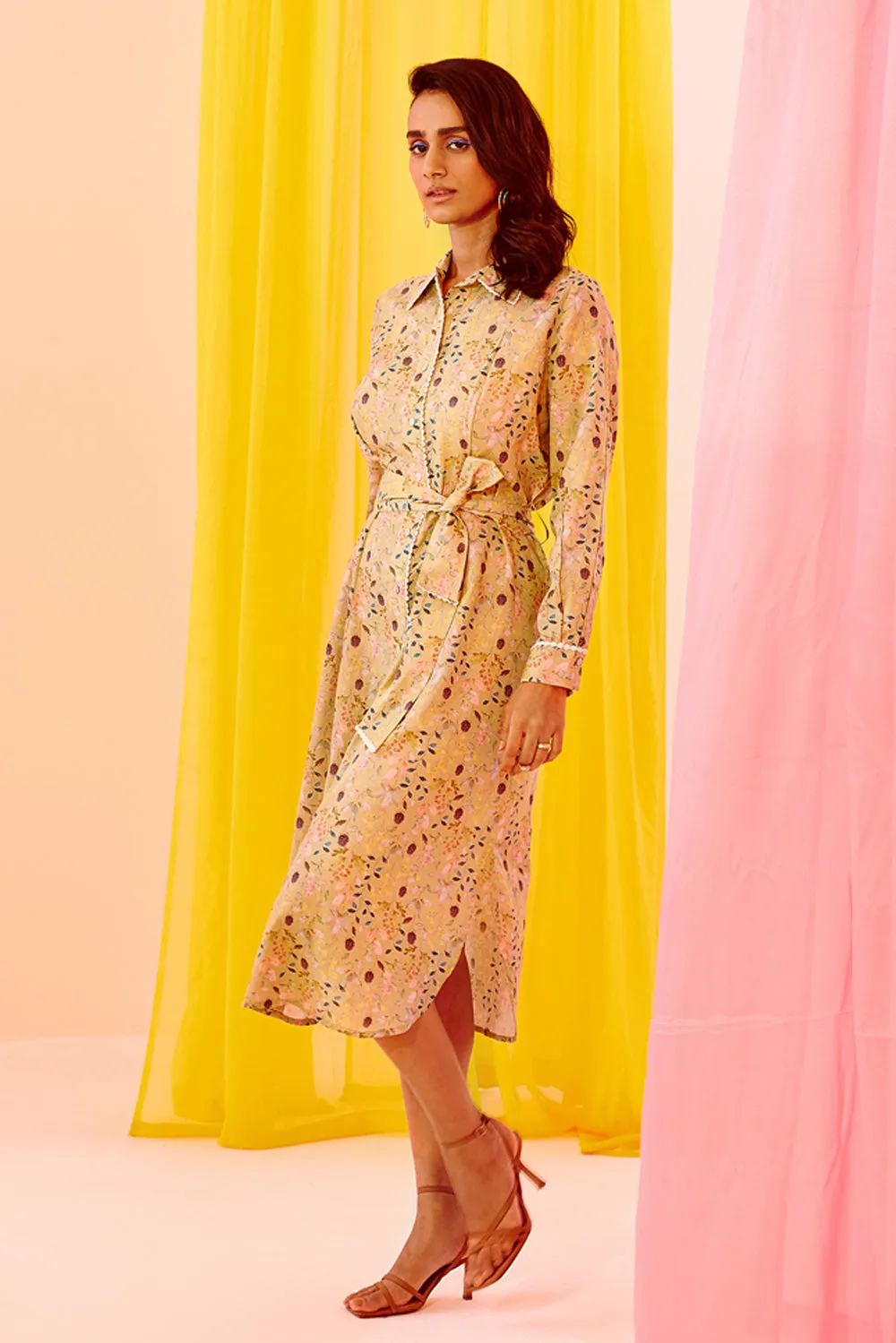 Forever Classic Printed Shirt Dress