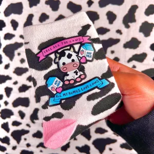 Free All The Cows Socks