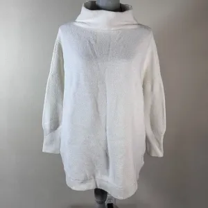 FREE PEOPLE Ottoman Slouchy Long Sleeved Ribbed Tunic Sweater Cream Size M