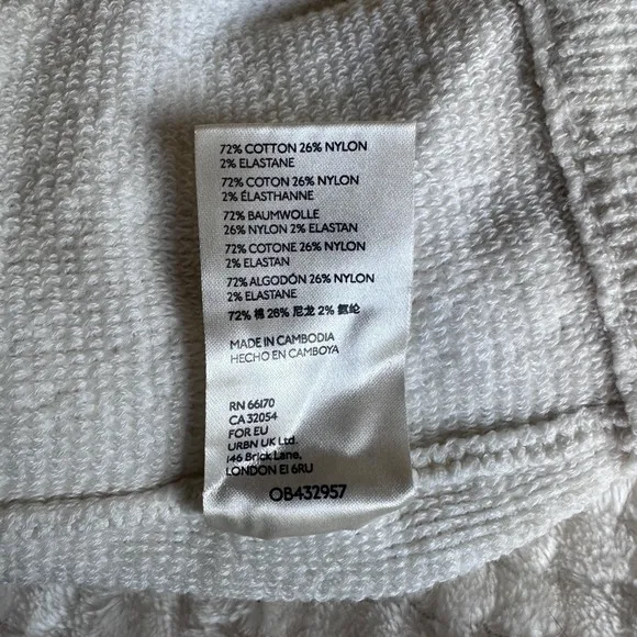FREE PEOPLE Ottoman Slouchy Long Sleeved Ribbed Tunic Sweater Cream Size M