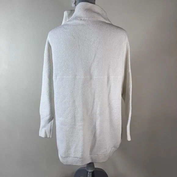 FREE PEOPLE Ottoman Slouchy Long Sleeved Ribbed Tunic Sweater Cream Size M
