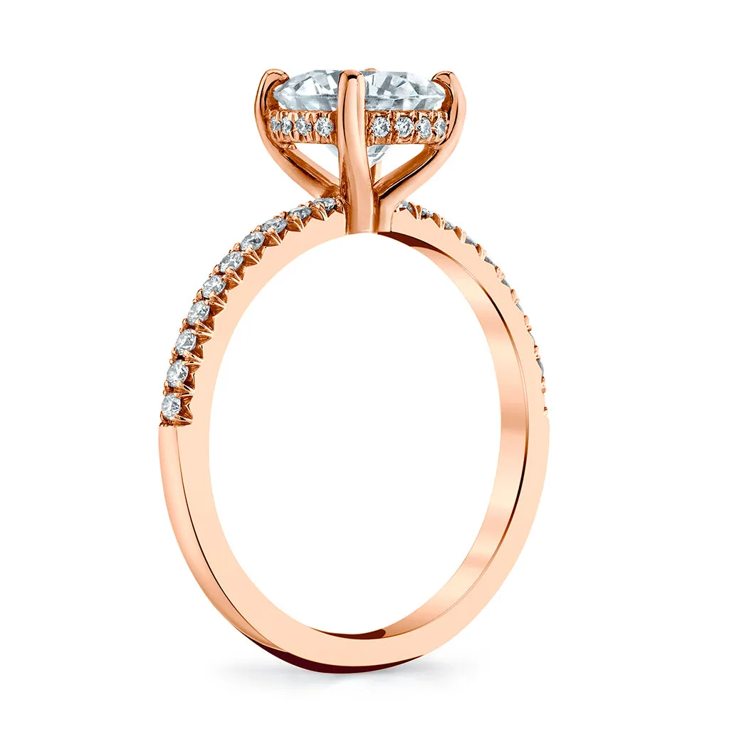'French' Pave Engagement Ring Setting