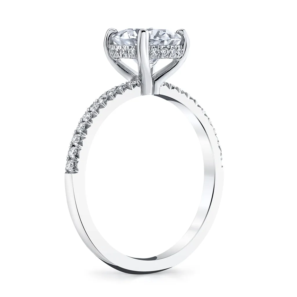 'French' Pave Engagement Ring Setting