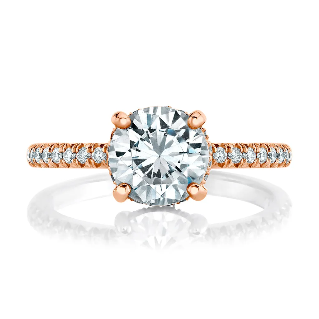 'French' Pave Engagement Ring Setting