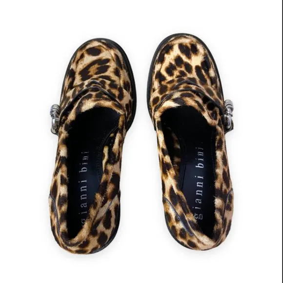 Gianni Bini Maxxwelle Leopard Print Platform Block Heel (Size 6M)- NWT
