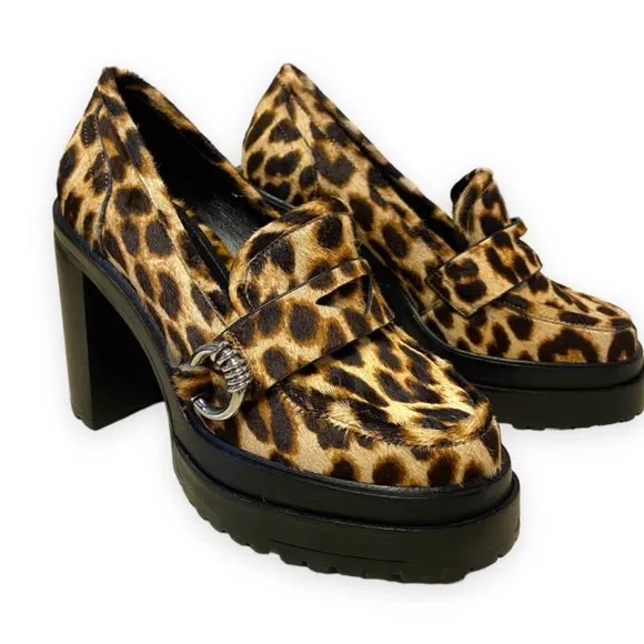 Gianni Bini Maxxwelle Leopard Print Platform Block Heel (Size 6M)- NWT