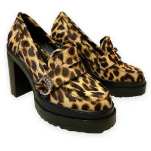 Gianni Bini Maxxwelle Leopard Print Platform Block Heel (Size 6M)- NWT