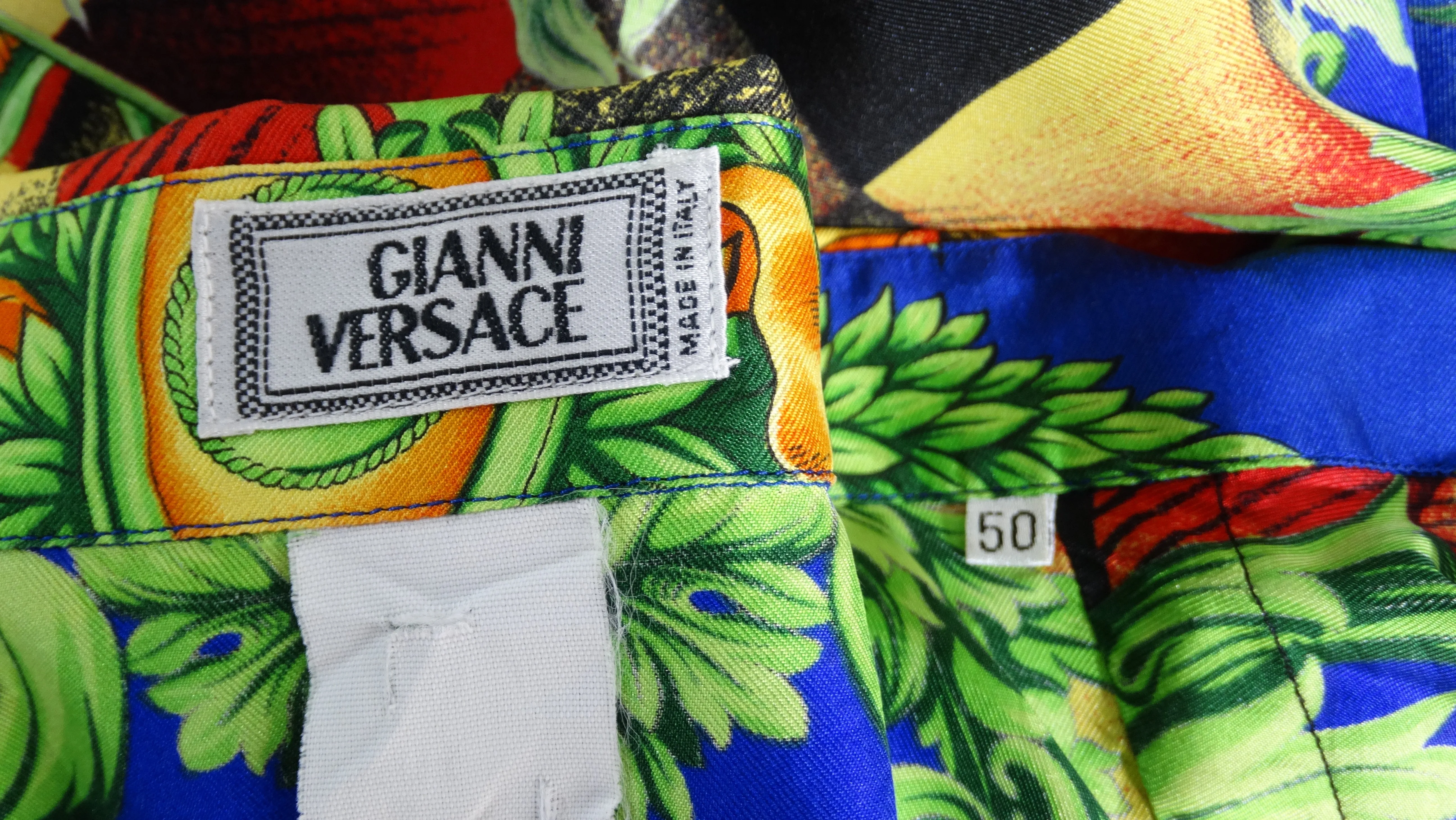Gianni Versace 1990s "Autumn Nature" Shirt