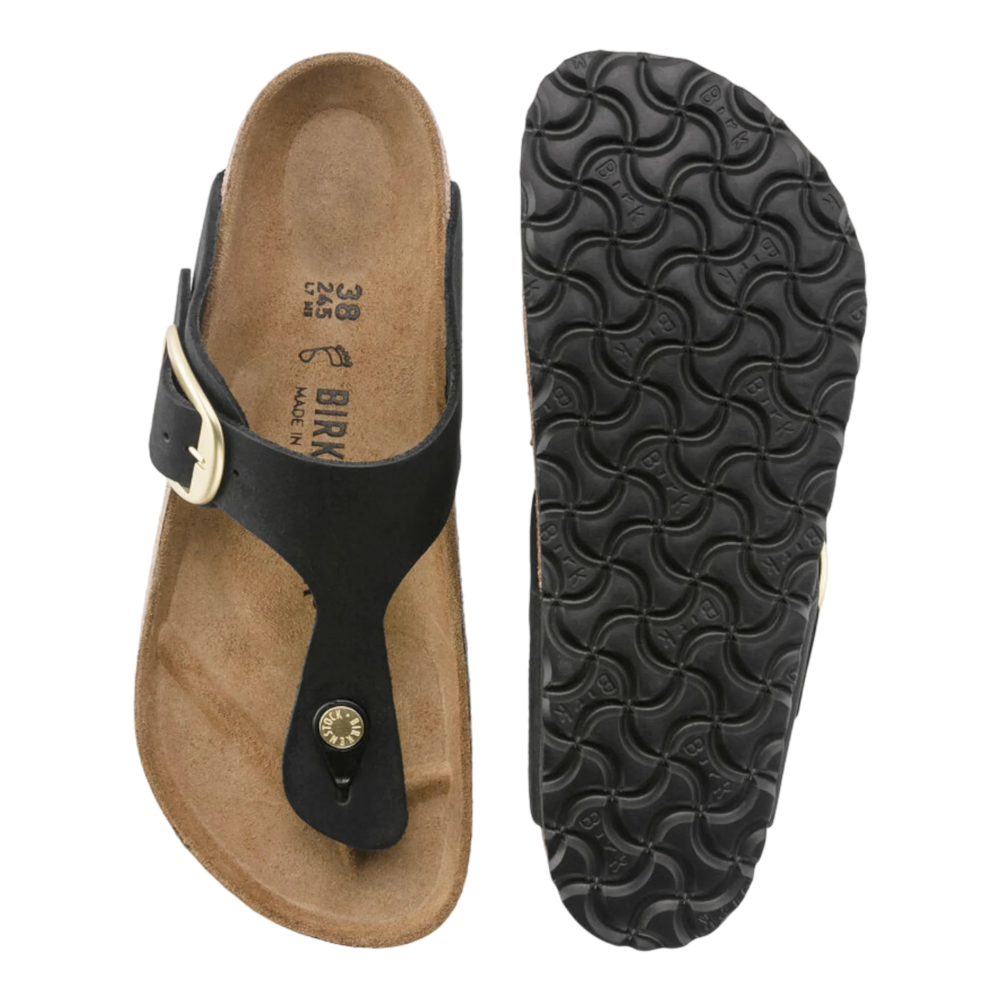 Gizeh Big Buckle Nubuck Leather