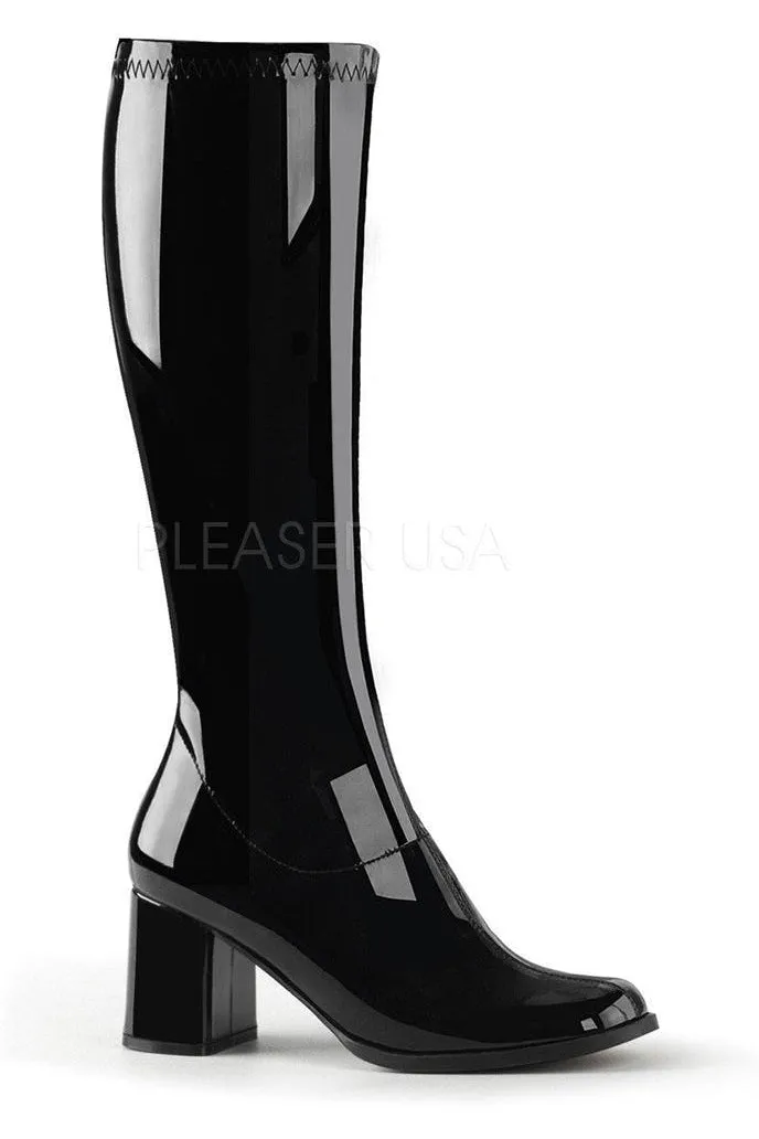 GOGO-300 Go Go Boot | Black Patent