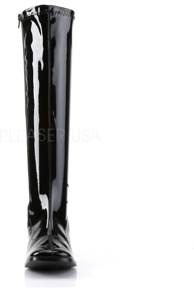 GOGO-300 Go Go Boot | Black Patent