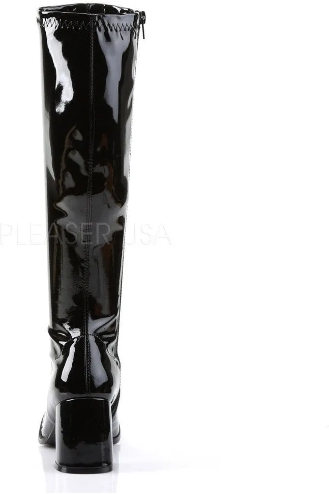 GOGO-300 Go Go Boot | Black Patent