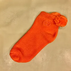 Gucci Cotton Ankle Socks with Pom-poms in Orange