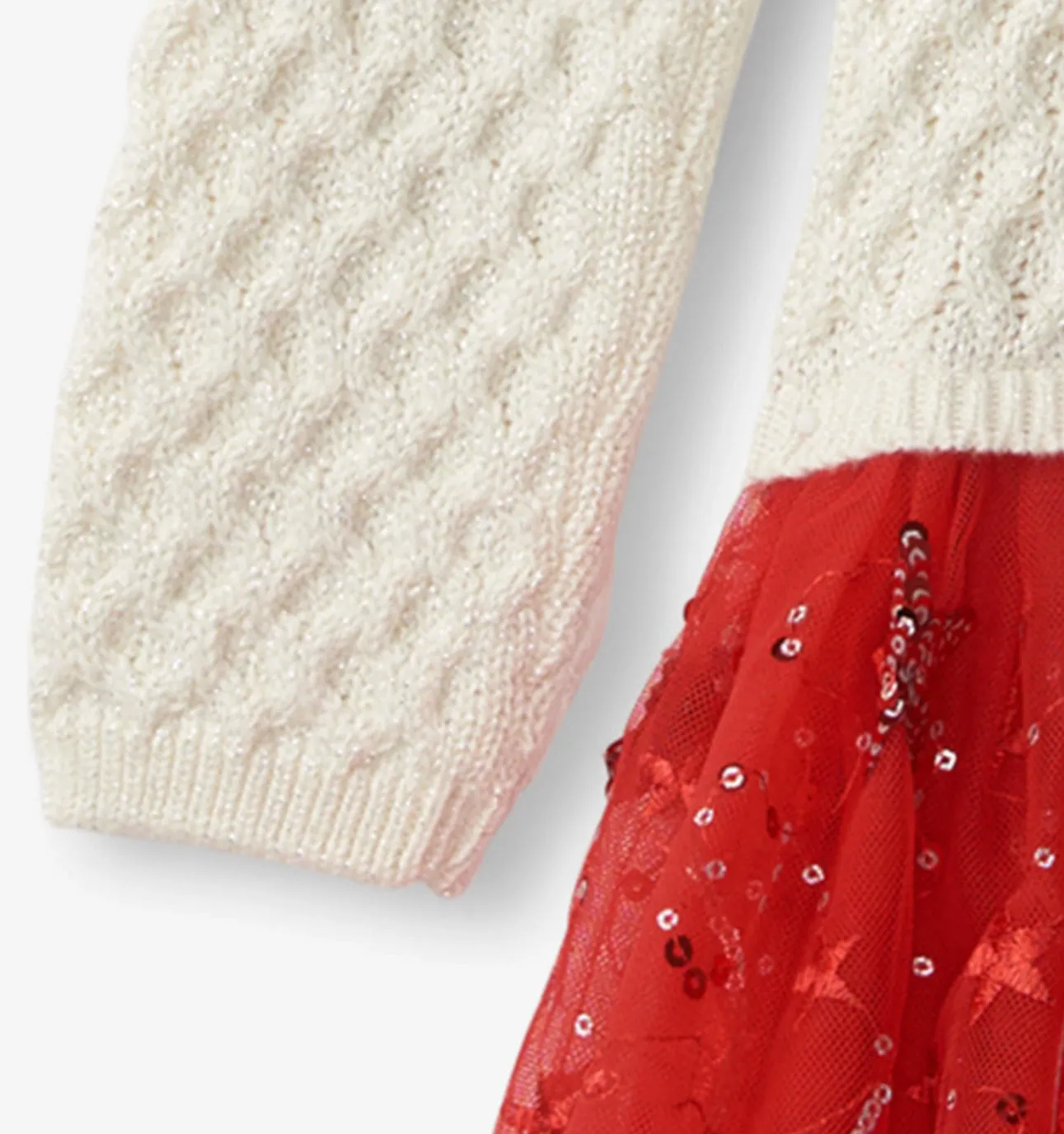 Hatley Red Sparkle Sweater Tulle Christmas Dress: Size 3 to 12