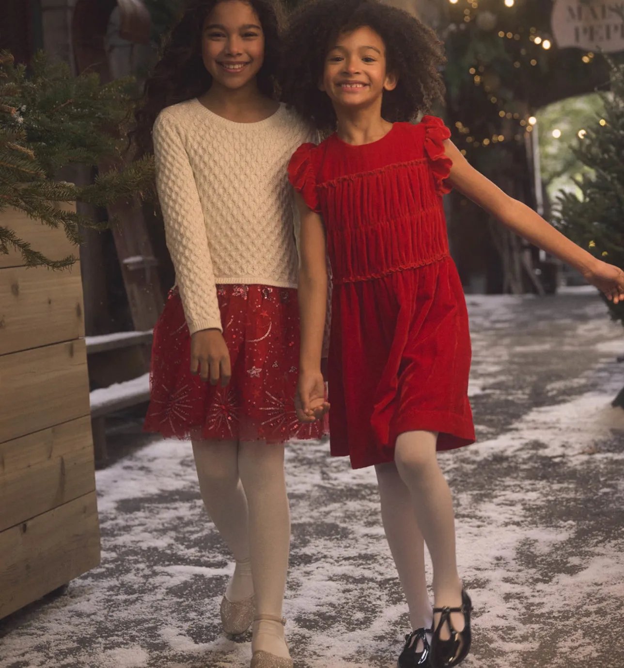 Hatley Red Sparkle Sweater Tulle Christmas Dress: Size 3 to 12