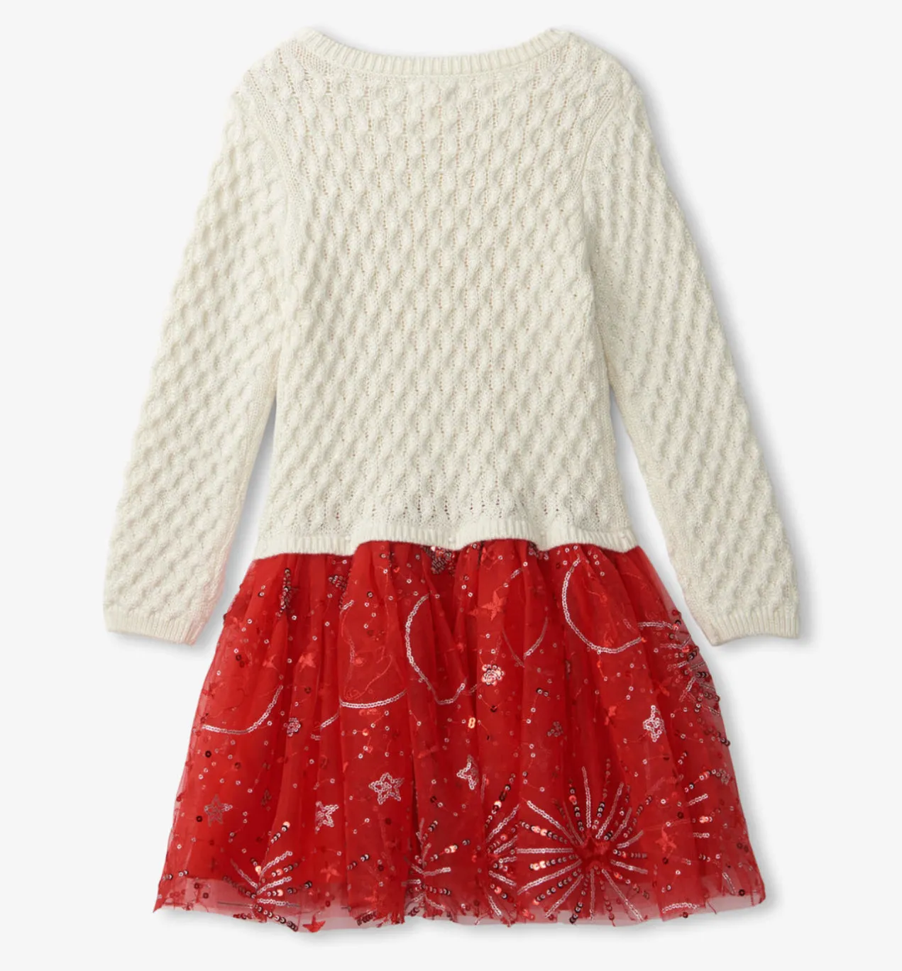 Hatley Red Sparkle Sweater Tulle Christmas Dress: Size 3 to 12