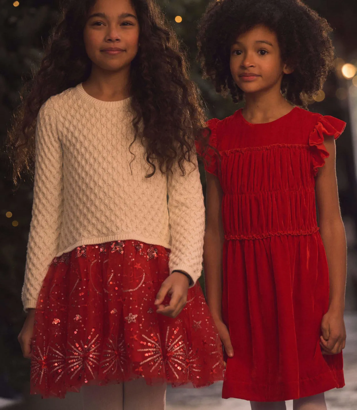 Hatley Red Sparkle Sweater Tulle Christmas Dress: Size 3 to 12