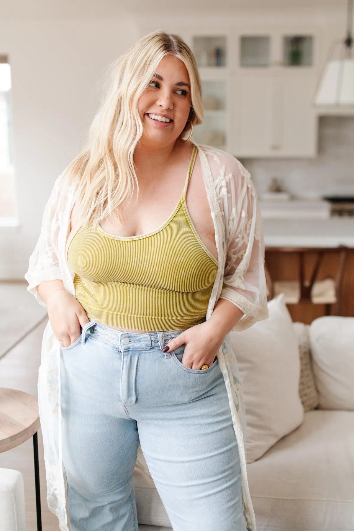 Hazel Blues® | Rendezvous Crop Tank In Mustard
