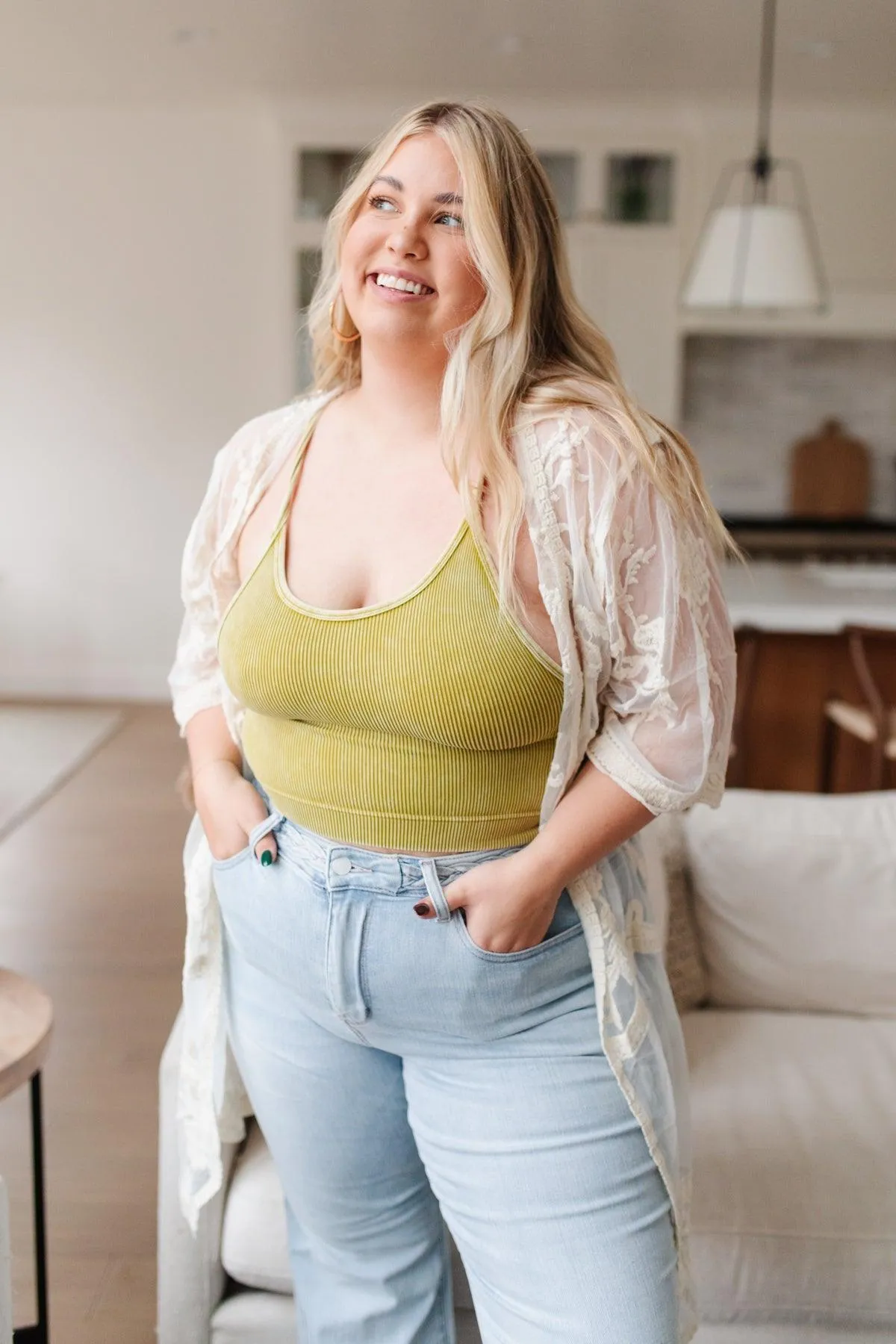 Hazel Blues® | Rendezvous Crop Tank In Mustard