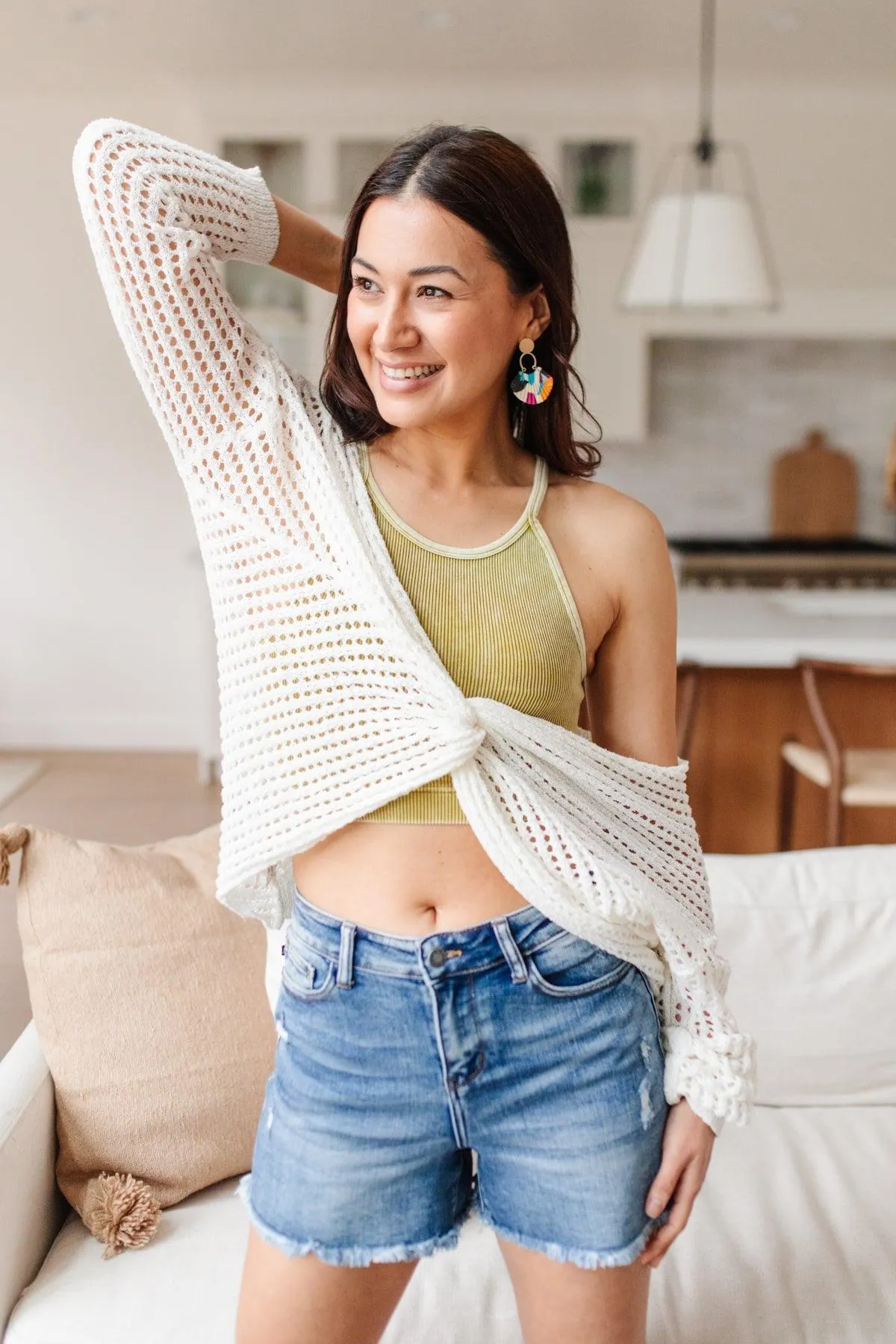 Hazel Blues® | Rendezvous Crop Tank In Mustard