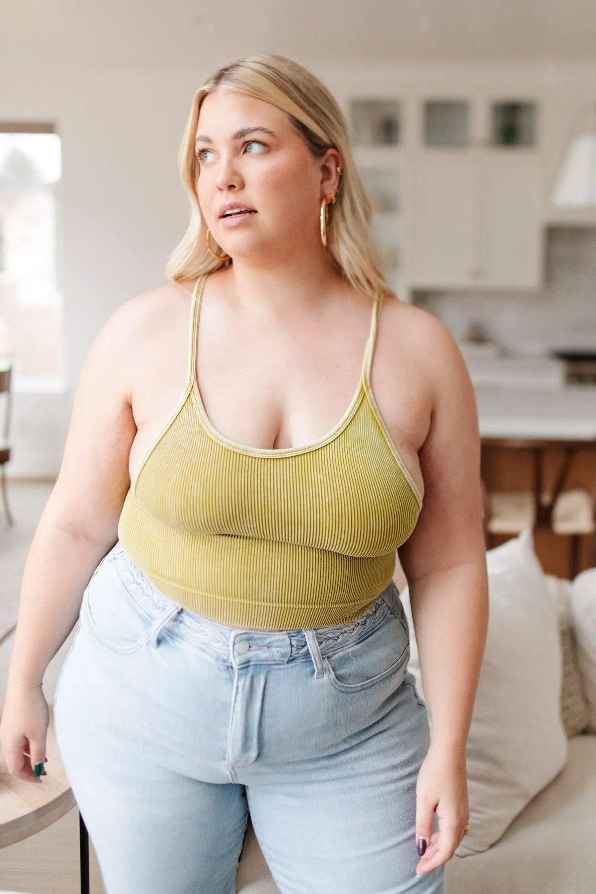 Hazel Blues® | Rendezvous Crop Tank In Mustard