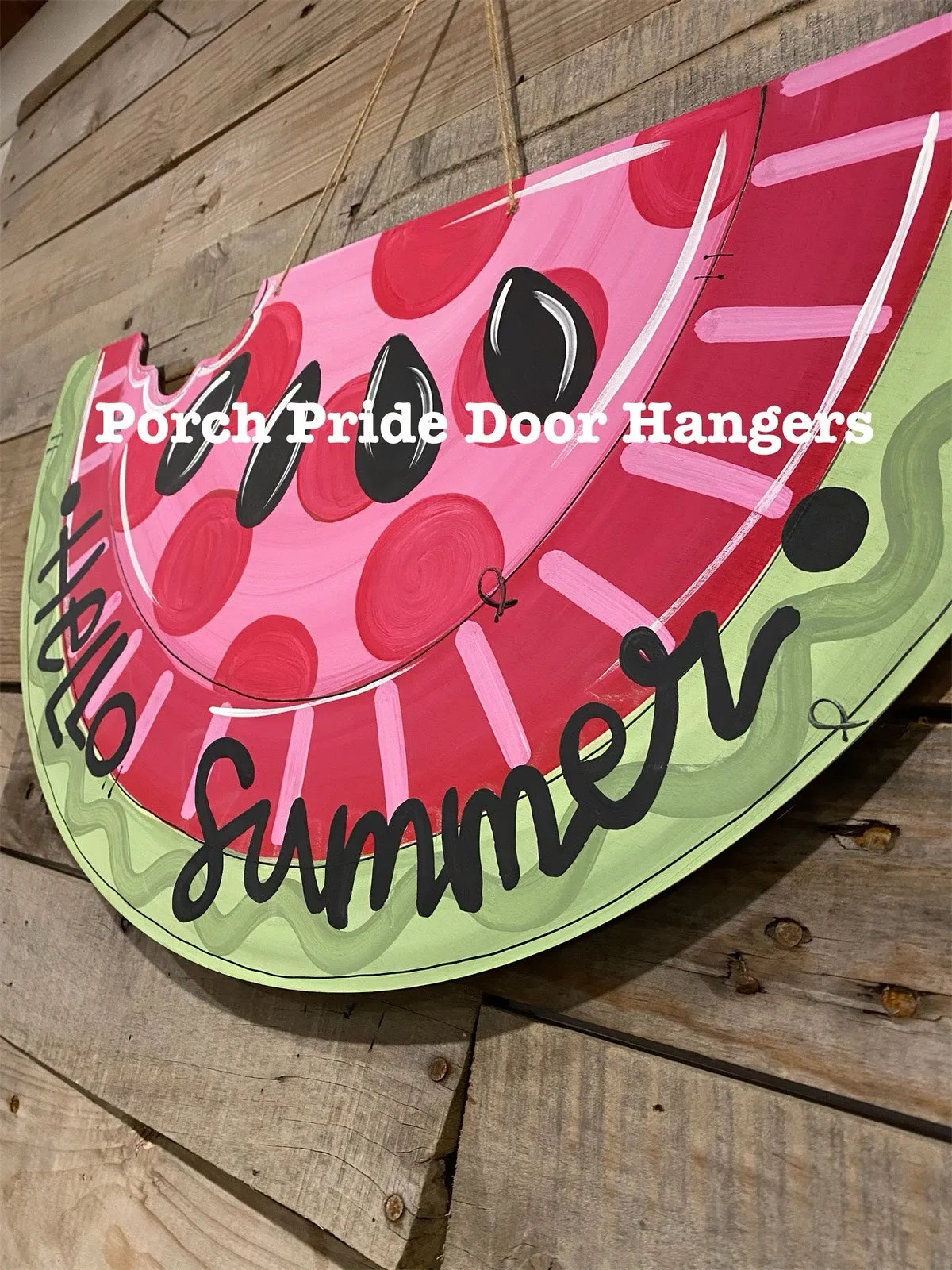 Hello Summer Watermelon Door Hanger