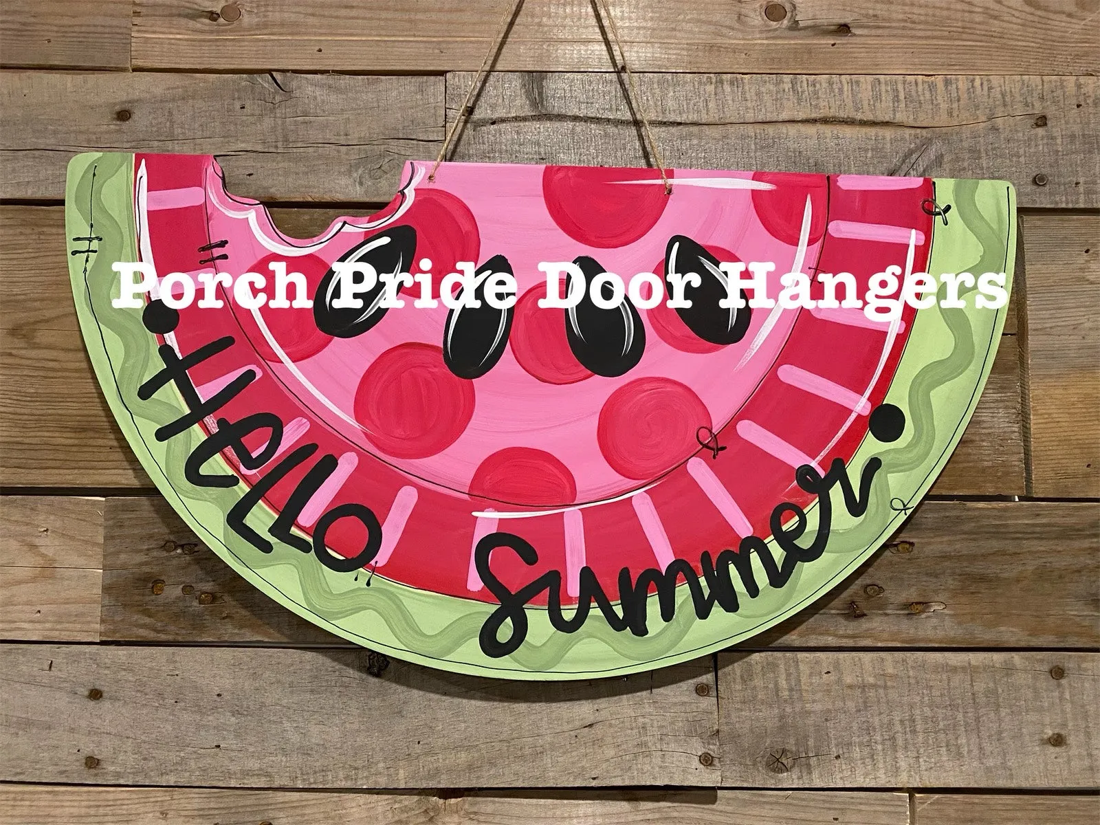 Hello Summer Watermelon Door Hanger
